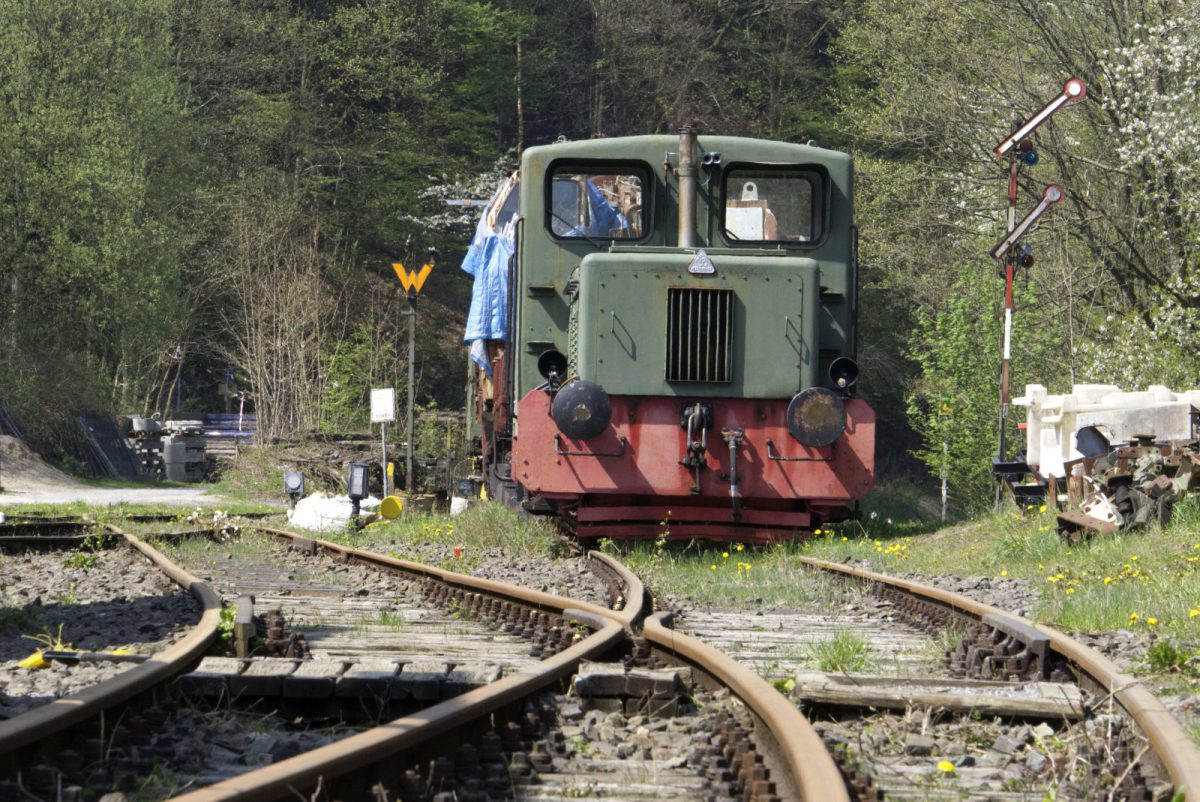 Rangierlok am Bahnhof Dahlhausen